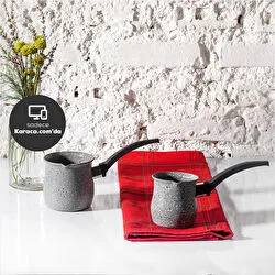 Karaca Biogranit Dark Silver Cezve Seti