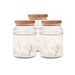 Karaca Autumn 3'lü Cam Saklama Kabı
