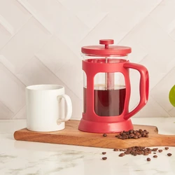 Cookplus Column Borosilikat Cam French Press 800 ml Red