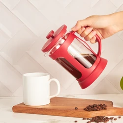 Cookplus Column Borosilikat Cam French Press 800 ml Red