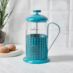 Karaca İznik Firuze Borosilikat Cam French Press 600 ml_0