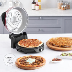 Karaca Gastro 10 in 1 Pizza Lahmacun ve Tandır Ekmeği Makinesi Biodiamond Imperaial Red 