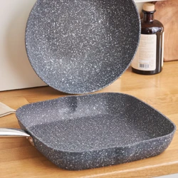 Karaca Biogranit Navy Stone Wok Grill Set