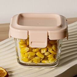 Karaca Lia Mini Cam Saklama Kabı 160 Ml Pembe