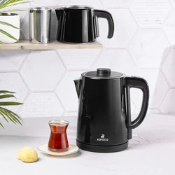 Karaca Gastro Dem 2 in 1 Çelik Inox Çay Makinesi ve Su Isıtıcı Shiny Black