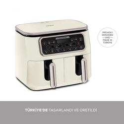 Karaca Air Pro Cook Duo Köz XXXL 8 Litre Airfryer Iconic Beige 8 Kişilik