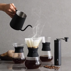  Jumbo Venti Çelik Coffe Kettle Siyah 600 ml