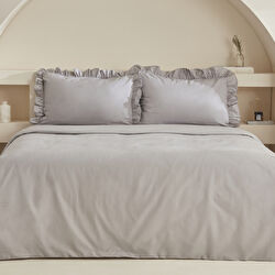 Karaca Home Pure %100 Pamuk Çift Kişilik Nevresim Takımı Gri