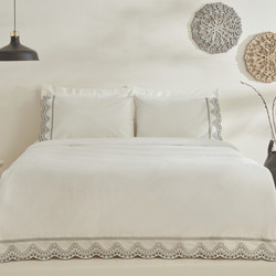 Karaca Home Orvel Çift Kişilik Nakışlı Nevresim Takımı Beyaz 
