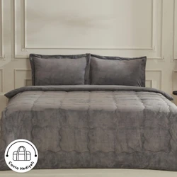 Karaca Home Flufy Çift Kişilik Soft Dream Comfort Set/Uyku Seti Antrasit