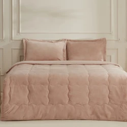 Karaca Home Flufy Çift Kişilik Soft Dream Comfort Set/Uyku Seti Pudra