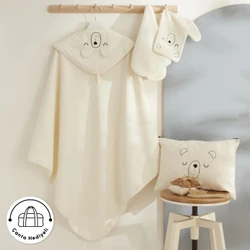 Karaca Home Bear %100 Pamuk Bebek Havlu Kundak Kese Set