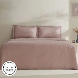 Karaca Home Jemma 120 Tel %100 Pamuk Saten Çift Kişilik Nevresim Takımı Gri