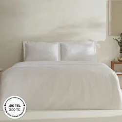 Karaca Home Jemma 120 Tel %100 Pamuk Saten Çift Kişilik Nevresim Takımı Gri