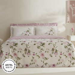 Karaca Home Rosales %100 Pamuk 120 Tel Çift Kişilik Saten Nevresim Takımı