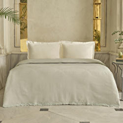 Karaca Home Lessie %100 Pamuk Fistolu Çift Kişilik Tek Pike Pudra