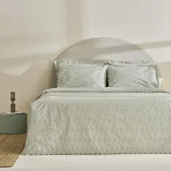 Karaca Home Vivien Brodeli %100 Pamuk Çift Kişilik Nevresim Takımı Ekru