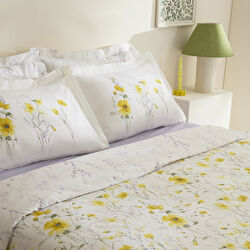 Karaca Home Rosella %100 Pamuk Tek Kişilik Nevresim Takımı Sarı