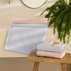 Karaca Home Line Soft %100 Pamuk 4 Parça Hamam Seti Ekru-Gri