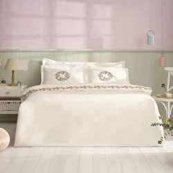 Karaca Home Merlin Nakışlı %100 Pamuk Çift Kişilik Nevresim Takımı Beyaz