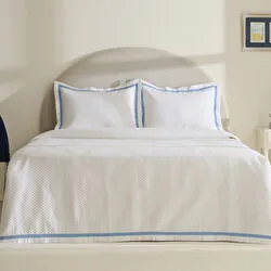 Karaca Home Doris %100 Pamuk Çift Kişilik Yatak Örtüsü Takımı Adaçayı