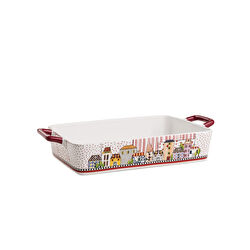 Egan Italy Paese Mio Fırın Kabı Kırmızı 37x22 cm