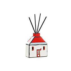 Egan Italy Le Casette Çubuklu Koku Difüzörü Kırmızı 11x13 cm 