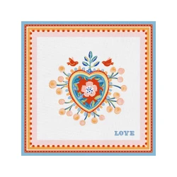 Baci Milano Mamma Mia Kalp Desenli Amerikan Servisi 38 cm x 38 cm