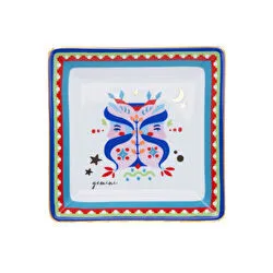 Baci Milano Zodiac Vibe İkizler Burcu Kare Tabak 15 cm x 15 cm 