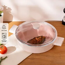 Emsan Swiss Crystal Karnıyarık Tenceresi Pembe 26 cm