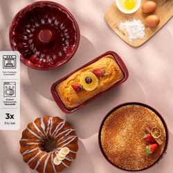 Emsan Wellbake 3'lü Kek Kalıbı Seti Siyah
