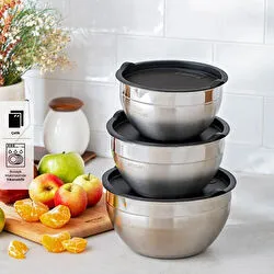 Emsan Bella Mini 3lü Çelik Saklama Kabı