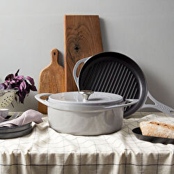 Pot Art Derin Döküm Tencere Mavi 28 cm