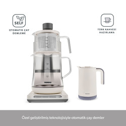 Homend Smart Royaltea Plus 2 in 1 Otomatik Çay ve Türk Kahve Makinesi Beyaz_0