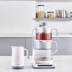 Homend Smart Royaltea Plus 2 in 1 Otomatik Çay ve Türk Kahve Makinesi Beyaz