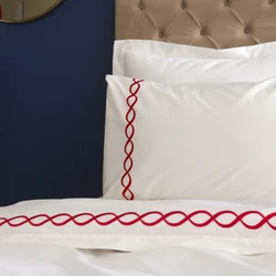 Nautica Home Billow Percale Çift Kişilik Nevresim Takımı Red