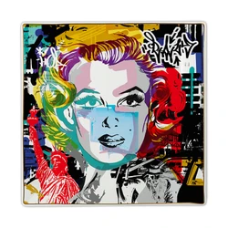 Baci Milano Street Art Servis Tabağı 27 cm x 27 cm Marilyn 