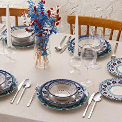 İstanbul Porselen Şems 24 Parça 6 Kişilik Yemek Takımı
