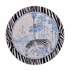 Kaşmir Halı Dekoratif Art Trend Jungle Zebra 120x120 cm