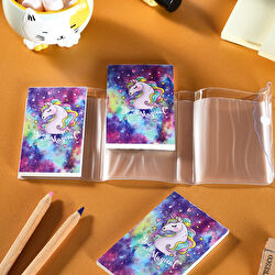 Karaca Container Magical Unicorn 3'lü Çizgili 102 Yaprak Mini Not Defteri