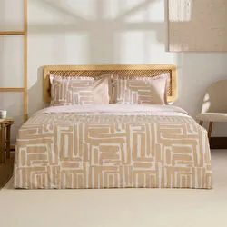 Kaşmir Home Mosy %100 Pamuk Tek Kişilik Nevresim Takımı Bej