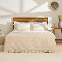 Kaşmir Home Alesya %100 Pamuk Tek Kişilik Nevresim Takımı Lila