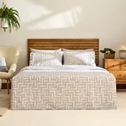 Kaşmir Home Sorento %100 Pamuk Çift Kişilik Nevresim Takımı Gri