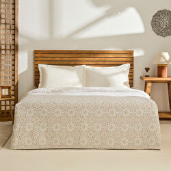 Kaşmir Home Desti %100 Pamuk Desti Tek Kişilik Pike Bej