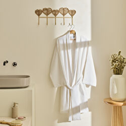 Kaşmir Home İris Waffle Bornoz Gri L-XL