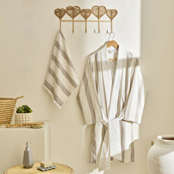 Kaşmir Home Helen Kimono Set Offwhite-Rose L-XL