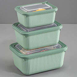 Vienev 3'lü Vip Dikdörtgen Mikrodalga Ve Difrize Uygun Saklama