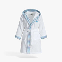 Green Black Power Erkek Çocuk Bornoz Mavi