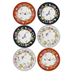 Lucky Art Evelyn Bone 27cm 6li Tabak Seti | Karaca