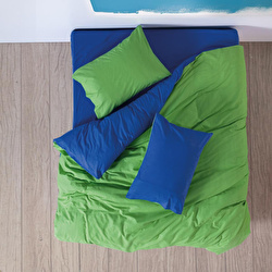 Cozy Home Popping Colors Çift Kişilik Lastikli Çarşaflı Nevresim Takımı Sage Sarı-Yeşil